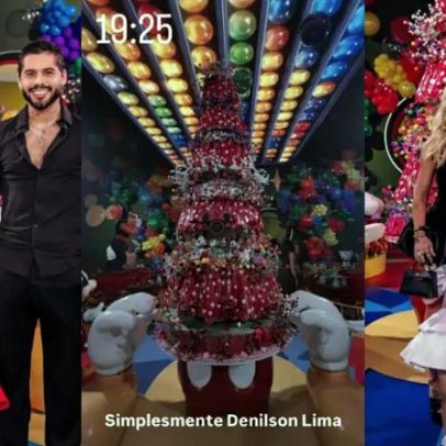 Bolo de 3 metros na festa de Maria Alice, filha de Virginia e Zé Felipe