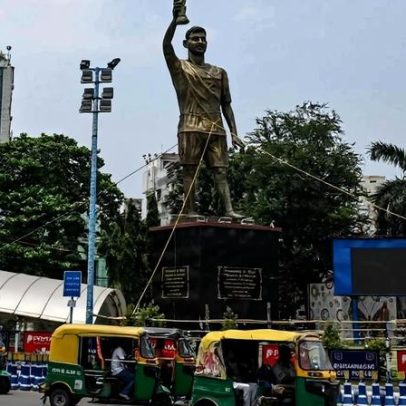Estátua gigante de Messi será removida na Índia por razões de segurança
