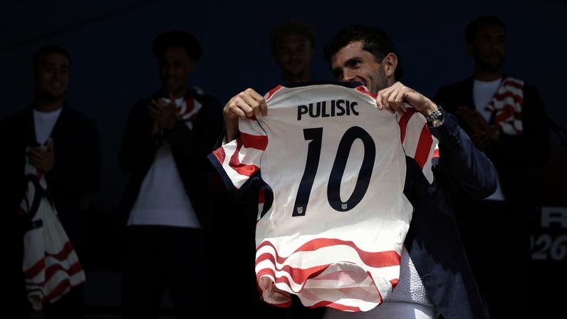 Christian Pulisic durante apresentação da lista de convocados dos Estados Unidos