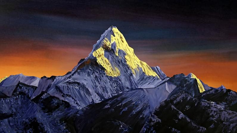 ‘Everest-Violet’, obra de Antonio Peticov, em exposição no Centro Cultural São Paulo