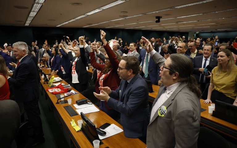 Parlamentares comemora aprovação do fim da escala 6x1 na votação da Comissão Especial da Câmara dos Deputados