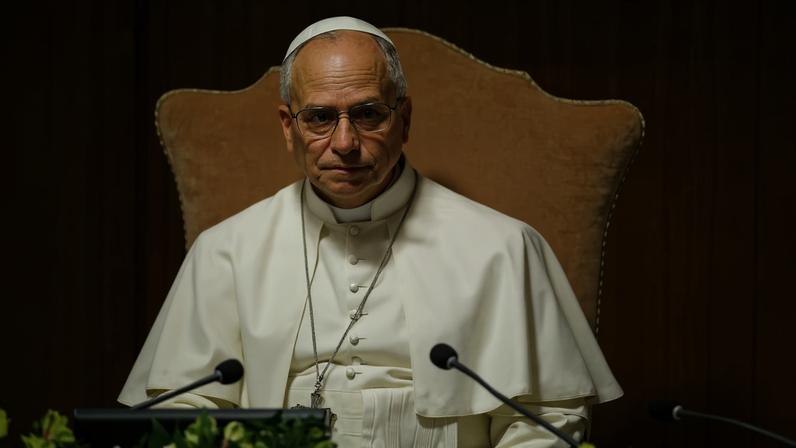 Papa Leão 14 durante a apresentação da sua primeira encíclica, 'Magnifica Humanitas', no Vaticano