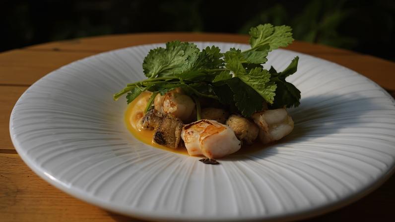 Nhoque de vatapá do chef Onildo Rocha, no restaurante Terraço Notiê