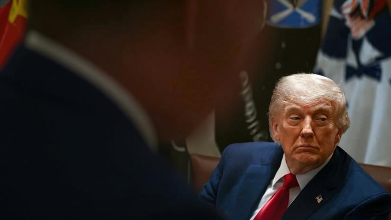 O presidente dos Estados Unidos, Donald Trump, durante reunião de gabinete na Casa Branca, em Washington