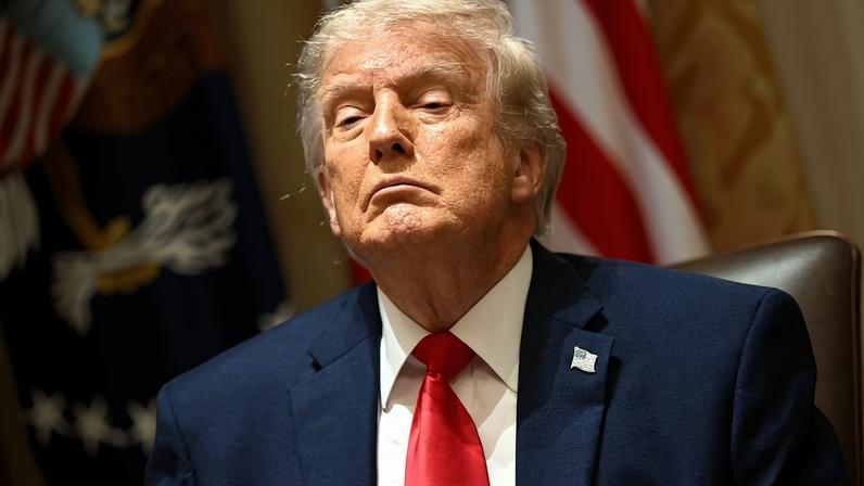 O presidente dos EUA, Donald Trump, durante reunião de gabinete na Casa Branca, em Washington