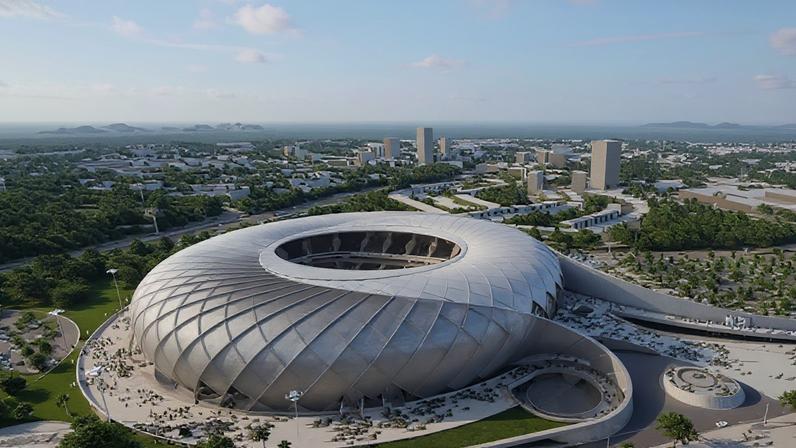 Projeção de megaestádio em El Salvador