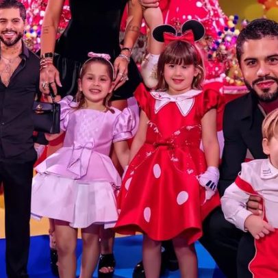 Virgínia e Zé Felipe posam na festa da filha; fãs pedem reconciliação