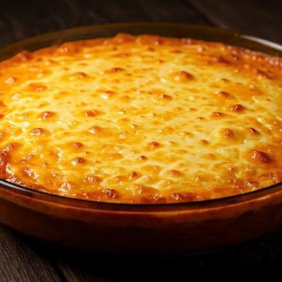 Batata recheada na travessa rende muito com creme suave