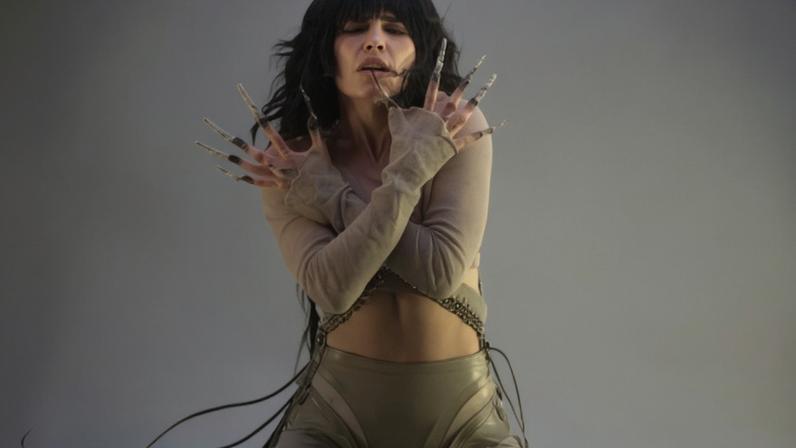 Loreen performs Tattoo at the Eurovision grand final in 2023.