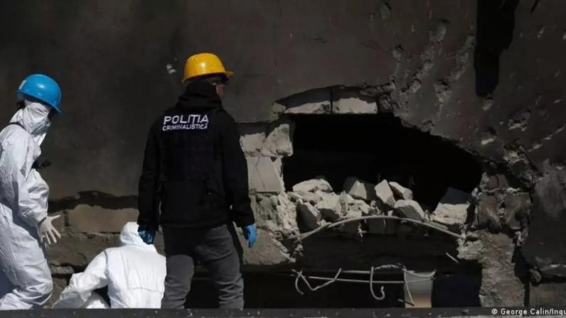 Impacto do drone provocou explosão em prédio na cidade de Galati
