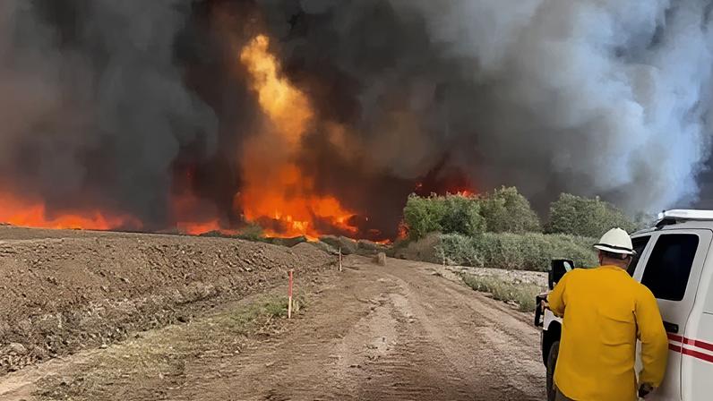 Incêndio florestal fora de controle atinge centenas de hectares no Arizona rural