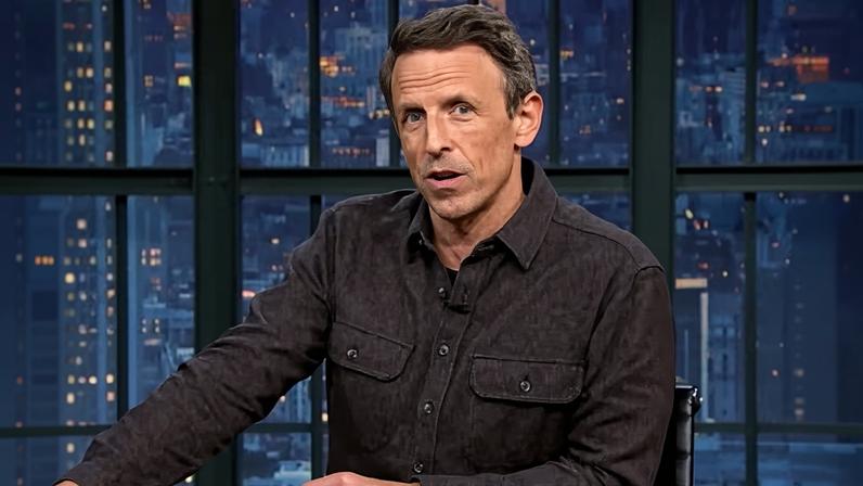 Seth Meyers: ‘Trump’s disapproval is at an all -time high.’ Photograph: NBC