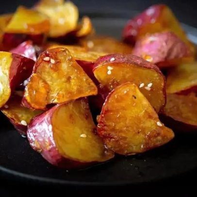 Batata-doce na Air Fryer fica crocante por fora e macia por dentro