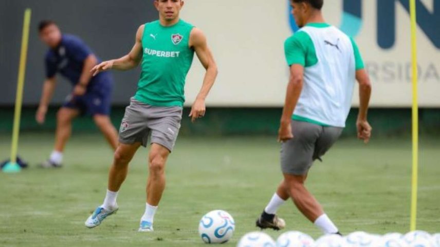 Canobbio também esteve presente no treino do Fluminense –