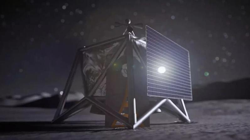 Desenho de um drone no programa MoonFall da Nasa que pesquisará o Polo Sul
