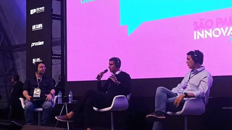 Gustavo Faldon, do Estadão, conversa com Marcel Gianecchini e Gilmar Veloz Filho