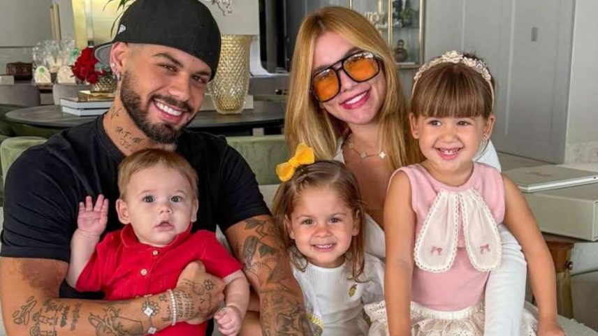 Virginia e Zé Felipe são pais de Maria Alice, Maria Flor e José Leonardo.