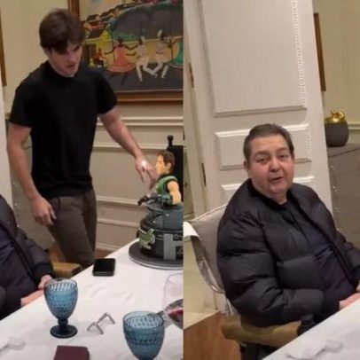 Faustão aparece em vídeo raro celebrando aniversário do filho