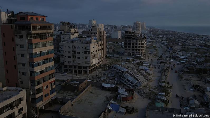 Vista aérea da Cidade de Gaza em novembro de 2025