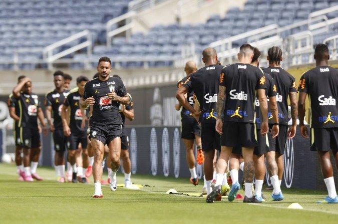 A Seleção Brasileira durante sessão de treinamento - (crédito: RAFAEL RIBEIRO/CBF)
