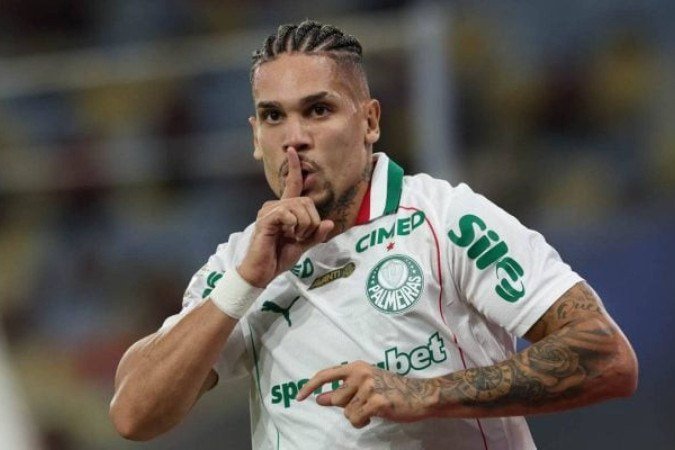 Paulinho estufou a rede no triunfo do Palmeiras sobre o Flamengo - (crédito: Foto: Cesar Greco/Palmeiras)