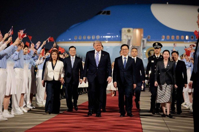 Trump na China: Irã, Taiwan e comércio estão na agenda das negociações com Xi - (crédito: EPA)