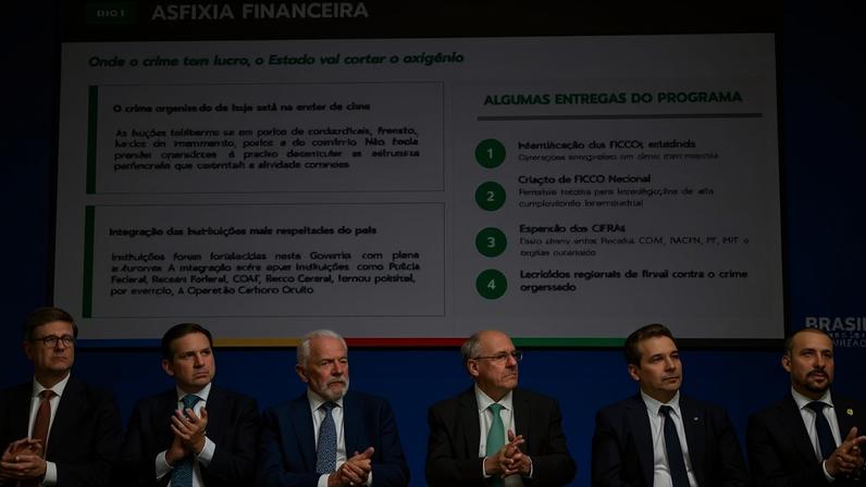 Presidente Lula no lançamento do Programa Brasil Contra o Crime Organizado - (crédito: SEAUD/PR)