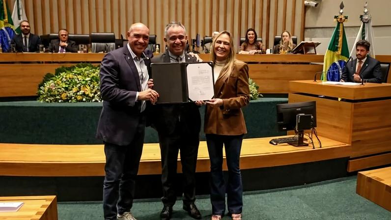 Celina Leão participa da posse de Reinaldo Rossano como novo defensor público-geral do DF - (crédito: JOEL RODRIGUES)
