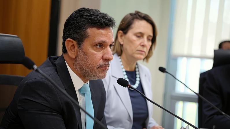 Ministro da Educação, Leonardo Barchini, divulgou os resultados da Prova Nacional Docente (PND) 2025 - (crédito: Fábio Nakakura/MEC)