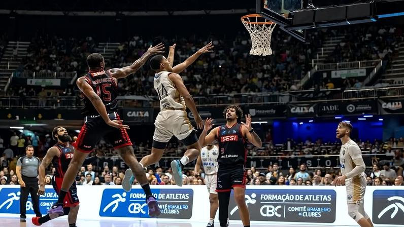 O Brasília Basquete dominou o adversário em noite de mais de 7 mil pessoas no Ginásio Nilson Nelson - (crédito: Matheus Maranhão/CAIXA Brasília )