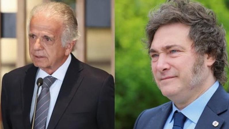 O ministro da Defesa, José Múcio, e o presidente da Argentina, Javier Milei