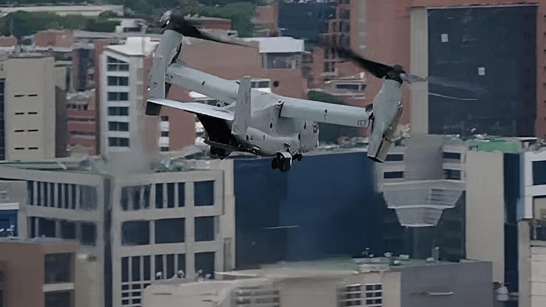 Simulação de retirada aérea realizado pelos EUA em Caracas, capital da Venezuela