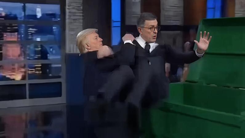 Casa Branca divulga vídeo que mostra Trump jogando apresentador no lixo