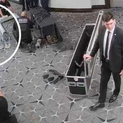 Novas imagens mostram atirador passando pela segurança em 4 segundos no jantar