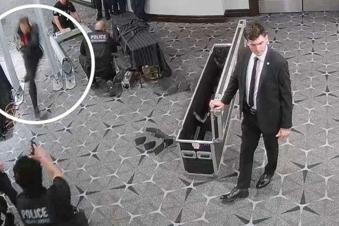 Os promotores dizem que essas selfies mostram Allen posando com suas armas - (crédito: Departamento de Justiça dos EUA)