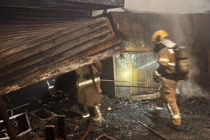 Incêndio mobilizou equipes do Corpo de Bombeiros Militar do Distrito Federal - (crédito: Divulgação CBMDF)