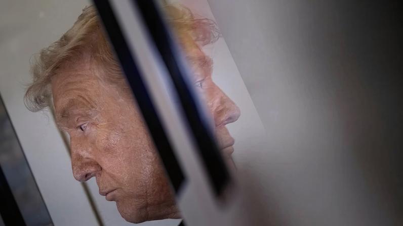 US President Donald Trump speaks to reporters aboard Air Force One after his departure from Beijing Capital Airport on May 15, 2026, on his way back to the United States. Trump said he had made "fantastic trade deals" with China's Xi Jinping, as the pair met on May 15 at final talks of a superpower summit that according to the US leader has also reaped a Chinese offer to help open the Strait of Hormuz.