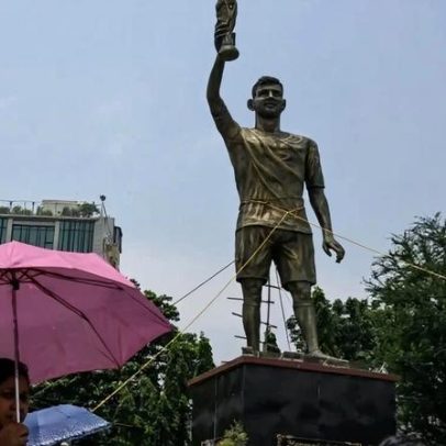 Estátua gigante de Messi na Índia será retirada por motivos de segurança