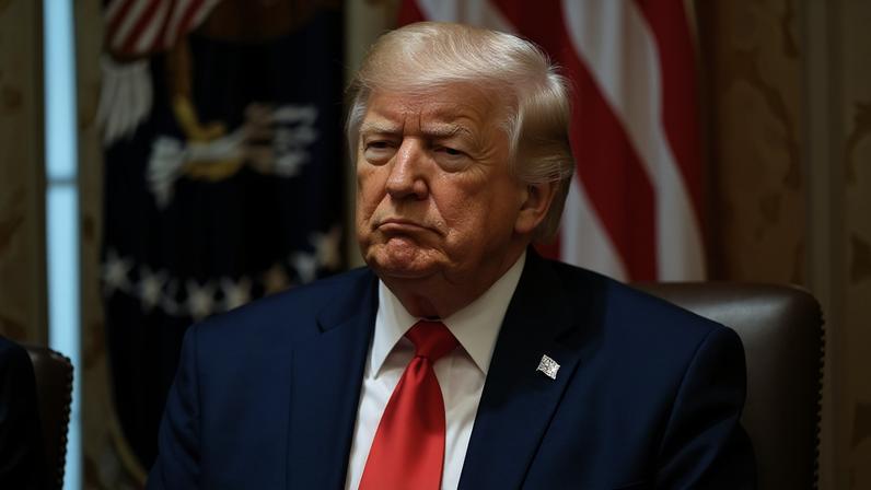 Trump sorri durante reunião de gabinete, na Casa Branca, na última quarta-feira - (crédito: Kent Nishimura/AFP)