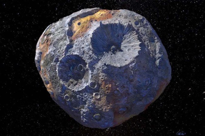 A sonda Psiquê, da Nasa, passa nesta sexta-feira (15/5) a 4,5 mil quilômetros de Marte - (crédito: MaxarASU/P. Rubin/Nasa/JPL-Caltech)