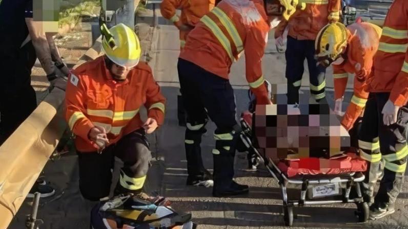 Em razão da operação de socorro, o trânsito na EPIA sofreu retenções pontuais - (crédito: Divulgação/CBMDF)