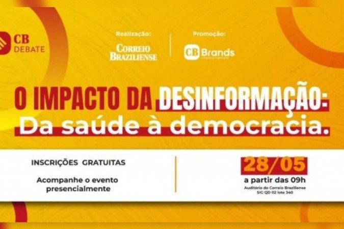O evento ocorre no auditório do jornal, no SIG Quadra 2, nº 340 - (crédito: Correio Braziliense)