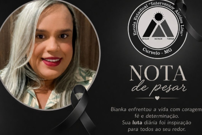 "Sua luta diária foi inspiração para todos ao seu redor", diz o comunicado da instituição educacional onde Bianka trabalhava - (crédito: Redes Sociais/Reprodução)
