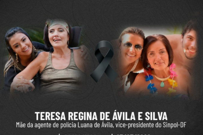 Morre Teresa Regina de Ávila e Silva, mãe de Thiago Ávila, aos 63 anos - (crédito: Reprodução / Instagram / @sinpoldf)