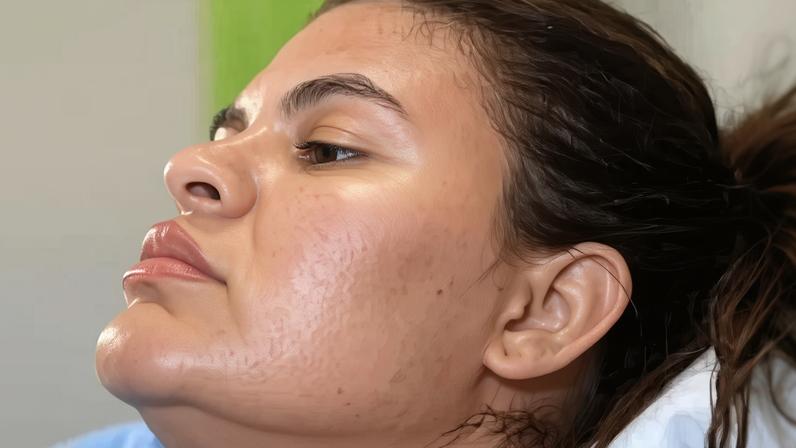 Ana Calra teve inúmeros ferimentos graves nas pernas, braços, costas, rosto e pescoço - (crédito: Reprodução / TV Globo)