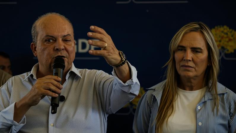 A atual governadora do DF, Celina Leão, ao lado do ex-detentor da função, Ibaneis Rocha - (crédito: Minervino Júnior / CB / DA Press)