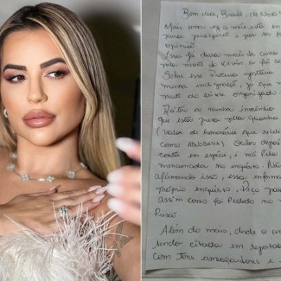 Deolane afirma ter sido alvo de perseguição em carta escrita na prisão