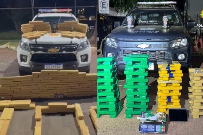 A quantidade de drogas apreendidas pela pm chegou ao montante de 300kg - (crédito: Polícia Militar do Distrito Federal/Divulgação)