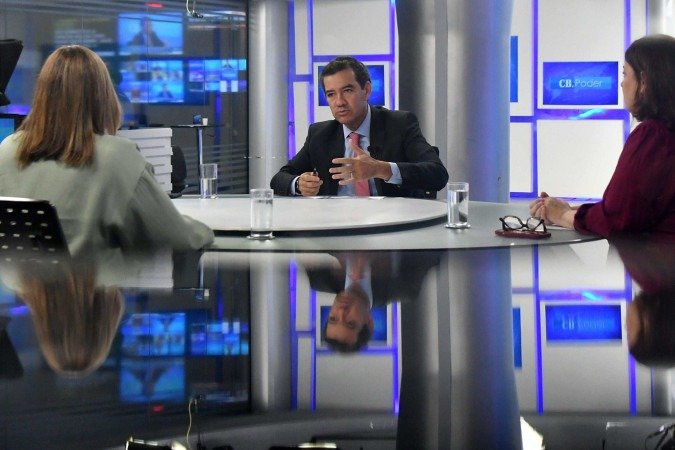 05/05/2026. Cidades. Cleber Lopes*, advogado criminalista, é o entrevistado do CB.Poder Especial. Na bancada: Ana Maria Campos e Denise Rothenburg. - (crédito: Ed Alves/CB/D.A Press)