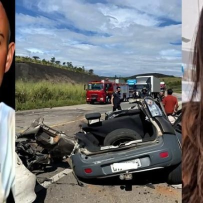 Carro partido ao meio era de suspeito de matar namorada horas antes